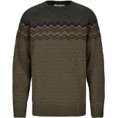 Fjällräven - Truien - Övik Knit Sweater M Laurel Green Deep Forest voor Heren van Wol - Maat S - Kaki