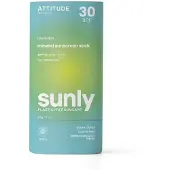 ATTITUDE - SUNLY Plastic-free Mineral Sunscreen Stick Spf 30 Zonbescherming 60 g