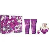 Versace Dylan Purple Pour Femme Gift Set EDP 100mL + EDP 5mL + Shower Gel 100mL + Body Lotion 100mL