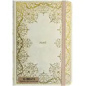 Peter Pauper Press Gilded Ivory compacte agenda 16-mnds - 2026