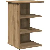 vidaXL Dressoir 35x35x55 cm bewerkt hout artisanaal eikenkleur