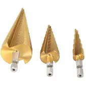 Rosfix Conische Trapboor Set - Titaancoating, HSS - 3 Stuks 4–32 mm, 6 mm Schacht - Voor Metaal