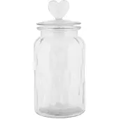Clayre & Eef Voorraadpot Deksel Ø 11x24 cm Transparant Glas