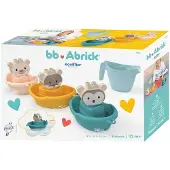 Abrick badspeelgoed bootjes dieren met gieter - kleurrijk badspeelgoed set.