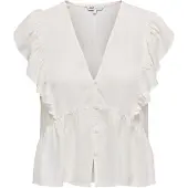 ONLY Blouse 'ONLRian Flonce' wolwit