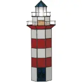 Clayre & Eef Tiffany tafellamp CLAAS, rood, Woon-/ Eetkamer, Glas, Tiffany, tafellamp