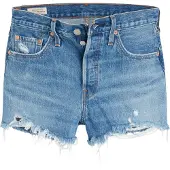 Levi's Jeans '501 Original Short' blauw denim