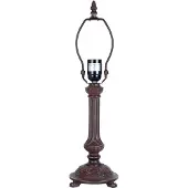 LumiLamp Lampenvoet voor tafellamp, Tiffany-stijl, Ø 16x47 cm, bruin, kunststof