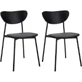 House Doctor Must Stoel Pak Van 2 Zwart - Stoelen Kunstleer Black - 209343030