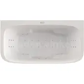 RB Xenz Valerie half vrijstaand bubbelbad 190x99 cm met RB2v whirlpool wit