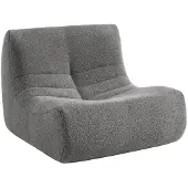Sweeek Fauteuil boucléstof Sokol 1 zitplaats Grijs
