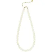 Yehwang Beady Babe Ketting | Stainless steel & Resin | Crème | | Cadeau voor haar | Moederdag | Kerst