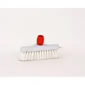Merkloos Luiwagen kunststof kunstvezel wit 23cm wit Kunststof Schrobborstel