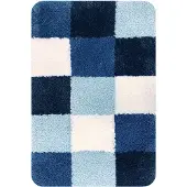 Brest Badmat 60x90cm blauw blauw Microfiber Badkamermat