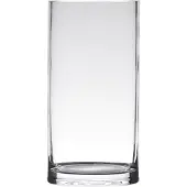 Hakbijl Glass Cilindervaas Glas Ø12xh25cm Transparant transparant Keramiek Vaas