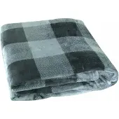 CosyDecor Woondeken Flanel 150x200cm Grijs grijs Flanel Plaid