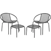 Décoris Vigo balkonset antraciet antraciet Staal Tuinset