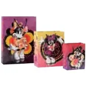 Merkloos Geschenktasje M Minnie Mouse Pk/12 Multi multi Papier Cadeauverpakking