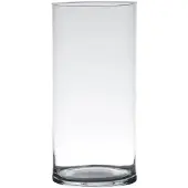 B-Living Cilindervaas Glas Ø12xH25cm Transparant transparant Keramiek Vaas