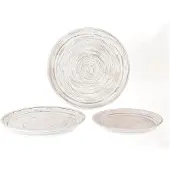 HBX natural living Schalenset 3-delig White Wash 33-40-45cm Wit wit Aardewerk