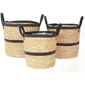 HBX natural living Plantenmand Niche Set A 3 Bruin bruin Touw Bloempot