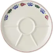 Boerenbont Fondueborden Ø27cm 6 Stuks Wit wit Aardewerk Bord