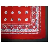 Merkloos Boerenzakdoek rood 55x55cm pak a 12st rood Katoen Verkleedaccessoire