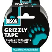 Bison grizzly tape zilver rol a25 m