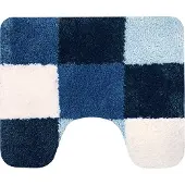 Brest Toiletmat 60x50cm blauw blauw Microfiber Badkamermat