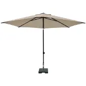 Madison Stokparasol mykanos push-up 250 cm polyester ecru grade 6 zonwering