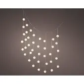 Lumineo LED Parasol Partylight Buiten L120cm Zwart zwart Kunststof Lichtsnoer