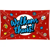 Paper Dreams XXL Gevel Vlag - Welkom Thuis Cartoon Multi multi Polyester Paperdreams Vlag