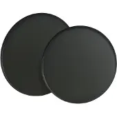 Basics Dienblad rond metaal 2 stuks zwart zwart Metaal Decoris Dienblad