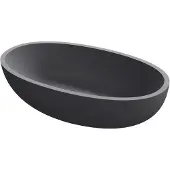 Riho Escala ovale waskom solid surface antraciet mat
