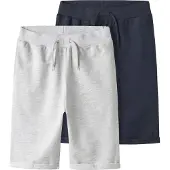 TWO SOON Broek navy / grijs gemêleerd