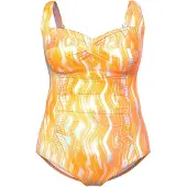 Ulla Popken Badpak oranje / wit