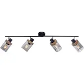 JUST LIGHT Plafondlamp Pasqual 4-lichts zwart
