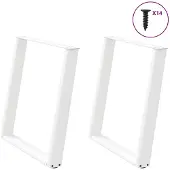 vidaXL Eettafelpoten 2 st U-vormig 70x(72-73) cm staal wit