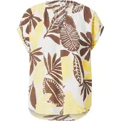 s.Oliver Blouse crème / chocoladebruin / donkergeel