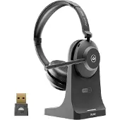 Axtel AXH-ONEBTD-CB hoofdtelefoon/headset Draadloos Hoofdband Kantoor/callcenter Bluetooth Oplaadhouder Zwart