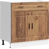 vidaXL Onderkast "Porto" bewerkt hout oud houtkleurig