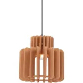 QAZQA Retro hanglamp zwart met oranje kap - Felt