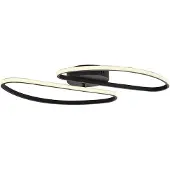 QAZQA Design plafondlamp mat zwart 65 cm 3-staps dimbaar 2-lichts - Pepe