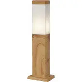 QAZQA Moderne buiten vloerlamp staal met houtlook 45cm IP44 - Malois