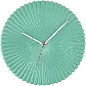 Nextime Wandklok 40cm - Stil - Groen - Polyresin - 'Mousse'