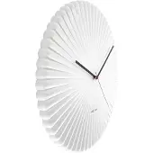 Nextime Wandklok 40cm - Stil - Wit - Polyresin - 'Mousse'