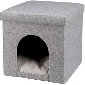 Trixie - Relax Iglo -Kattenpoef Alois - Grijs - 40X38X38 cm