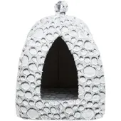 Trixie - Kattenmand - Iglo Mila - Pluche Wit/Grijs - 32X32X42 cm