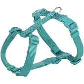 Trixie hondentuig premium h-tuig aqua blauw 60-87x2,5 cm