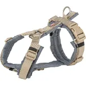 Trixie hondentuig premium trekking zand taupe/grafiet grijs 44-53x2 cm